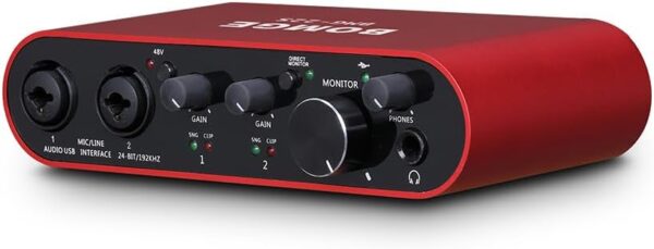 BOMGE USB Audio Interface SOLO with XLR/48V Phantom Power,